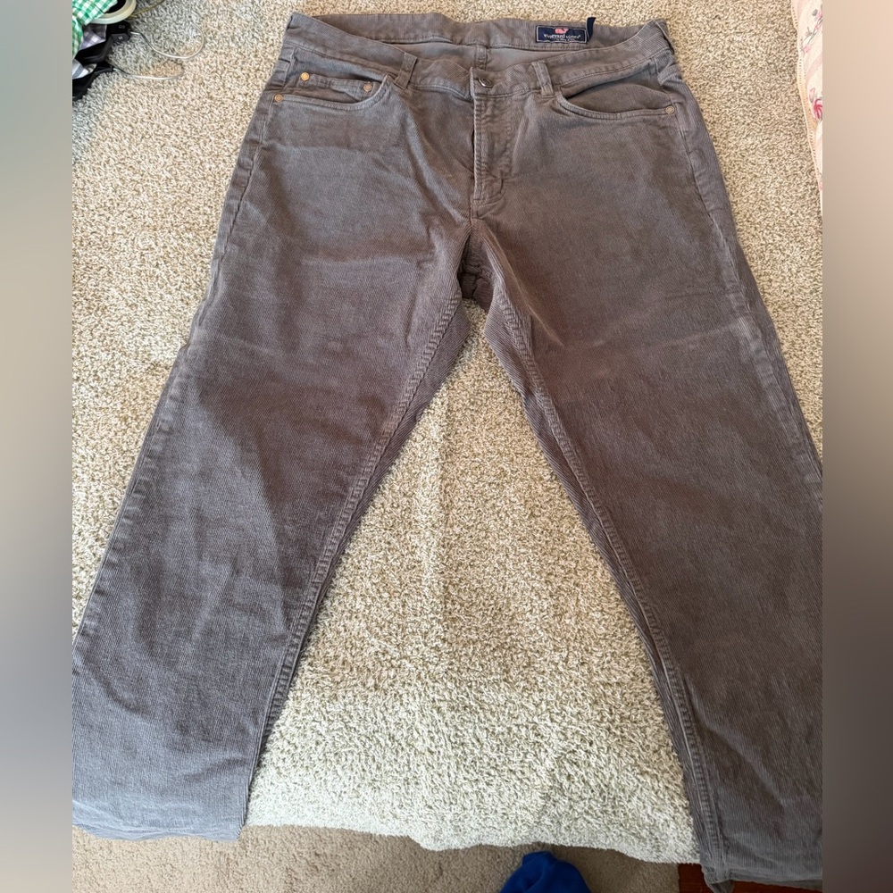Vineyard Vines Men's Gray Corduroy Pants 32/32